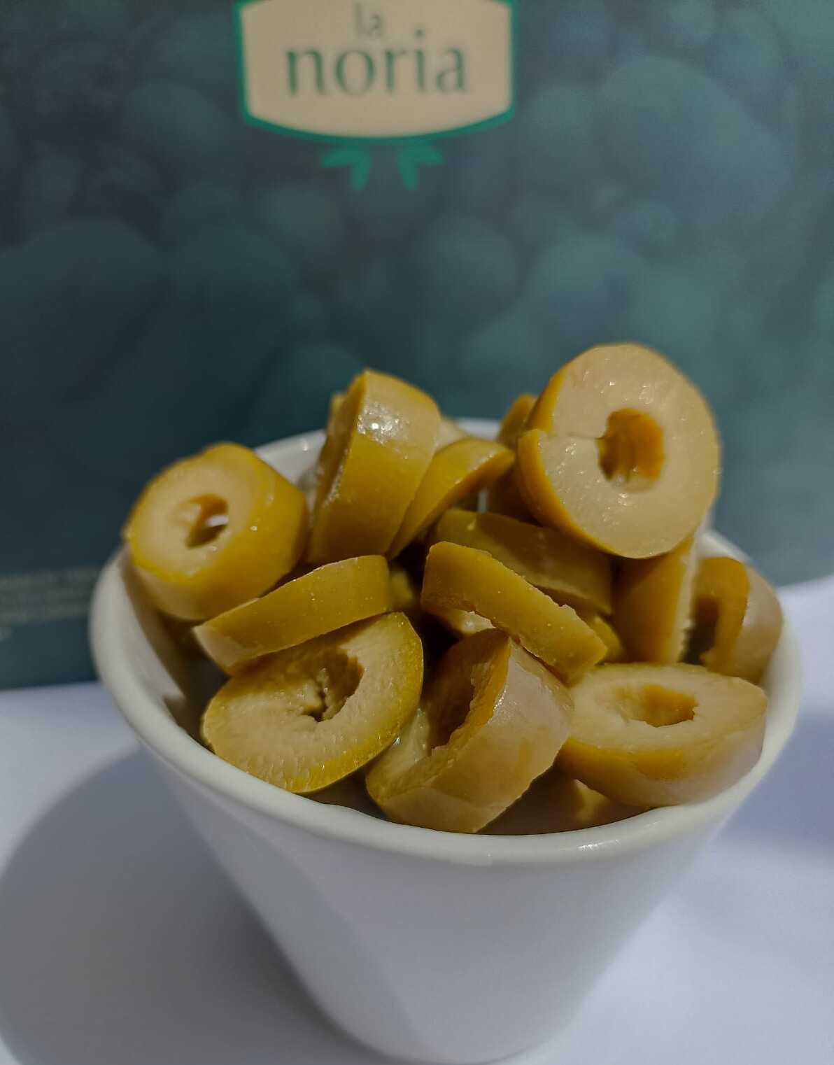 ACEITUNA VERDE EN RODAJAS VARIEDAD ASCOLANA EN  SALMUERA